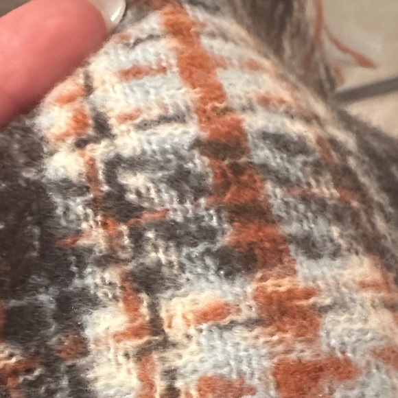 Marc New York Plaid Cape - Black, White, Tan - Picture 4 of 9